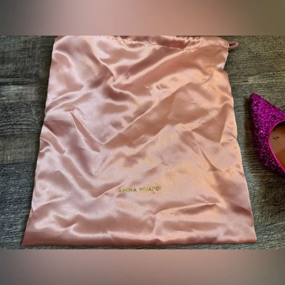 Amina Muaddi Pink Stiletto Heels#21